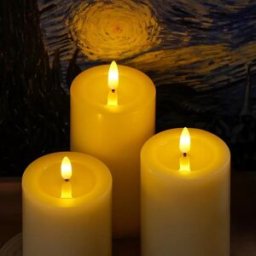 INF Ensemble de 6 bougies LED sans flamme avec télécommande, à piles, lumière blanche chaude