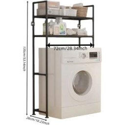 INF Étagère de Machine à Laver à Double Couche - Solution de Rangement Gain de Place pour Salle de Bain