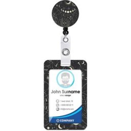 INF Porte-carte d'identité paresseux avec enrouleur de badge rétractable Model B