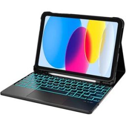 INF Étui Clavier iPad Pro 11 pouces avec Pavé Tactile et Rétroéclairage
