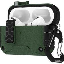 INF Étui de protection en peluche pour écouteurs Bluetooth compatible avec AirPods Pro/Pro 2 avec verrouillage sécurisé et Vert