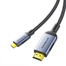 INF Câble USB Type-C vers HDMI 8K/60Hz - Transfert d'écran haute résolution pour téléphones, ordinateurs portables et tablettes
