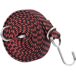 INF Sangle de bagage élastique avec crochets Rouge 1 m