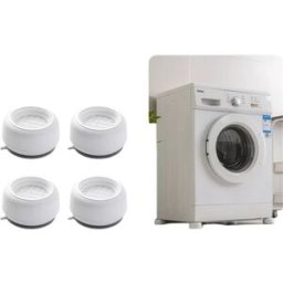 INF Coussinets pour machine à laver anti-vibrations et réduction du bruit, pack de 4 Blanc