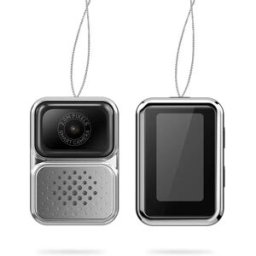 INF Mini Caméra Tendance avec Flash et Écran IPS 0.96" pour Photos et Vidéos HD Gris