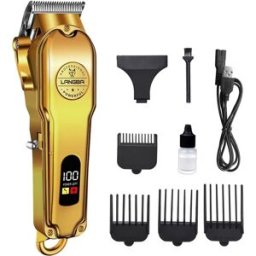 INF Tondeuse Professionnelle pour Animaux de Compagnie avec Lame en Céramique et Écran LCD Or