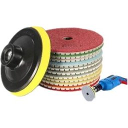 INF Ensemble de 16 disques de polissage diamantés de 4 pouces pour polisseuse à pierre