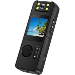 INF Caméra Clip Arrière 1080p - Écran 1.54-inch, Objectif Rotatif 180°, Éclairage LED, Clip-On (Noir)