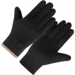 INF Gants Tactiles Trois Lignes pour Homme - Coupe-Vent & Chauds en Polaire de Lapin pour Cyclisme