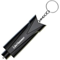 INF Mini Marteau de Sécurité Auto - Outil d'Évacuation d'Urgence avec Coupe-Ceinture & Brise-Vitre Le noir