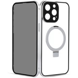 INF Étui magnétique avec protection de la vie privée pour iPhone iPhone 13 Argent iPhone 13