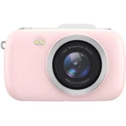 INF Appareil photo numérique compact 80MP pour filles - Vidéo 5K, zoom 18x, écran 2.8 inch, éclairage LED Rose