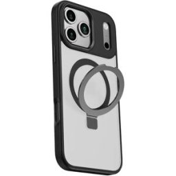 INF Coque Magnétique Noire Compatible avec iPhone 15 avec Support Invisible
