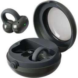 INF Écouteurs Bluetooth à Clip d'Oreille Gris OWS: Suppression du Bruit DNS, Oreille Ouverte, Batterie 36H