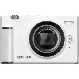INF Appareil photo à écran pivotant 2.8-inch IPS tactile, 8 millions de pixels, vidéo 2.7K et photos 56M Blanc