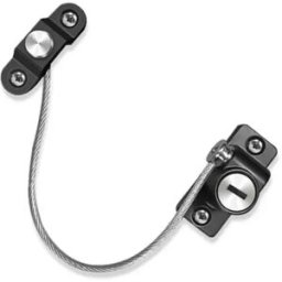 INF Limiteur d'ouverture de fenêtre auto-adhésif à clé - Limiteur de câble sans perçage pour fenêtres, réfrigérateurs, Le noir