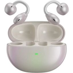 INF Écouteurs Bluetooth à Clip d'Oreille : Confort, Son Surround et Autonomie Longue Durée Beige