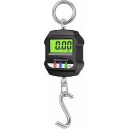INF Balance de Suspension Numérique 300 kg - Balance Électronique Portable avec Écran LCD Le noir