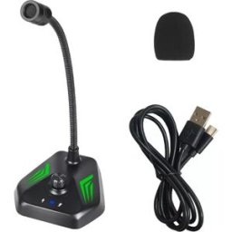 INF Microphone à Condensateur USB pour Enregistrement, Streaming et Gaming - Haute Sensibilité, Plug & Play