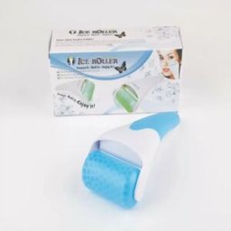 INF Rouleau glacé de massage facial – rouleau cryo rafraîchissant ABS pour visage et corps, rouleau à micro-aiguilles inclus Bleu