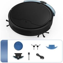 INF Aspirateur Robot Intelligent avec Grand Réservoir d'Eau et Contrôle APP Le noir