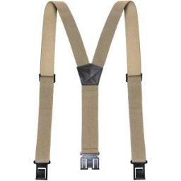 INF Bretelles élastiques pour adultes avec 3 clips et crochets en plastique - Sans cuir Beige
