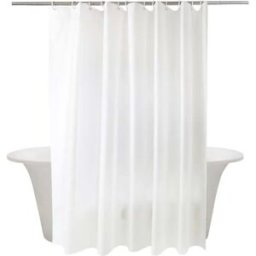 INF Rideau de douche PEVA Épais Blanc 180x180cm - Imperméable et Anti-moisissure