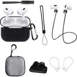 INF Ensemble d'étui de protection pour Apple AirPods Pro 2e génération Le noir
