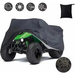INF Housse de protection pour quad compatible avec ATV, tissu Oxford 210D noir, imperméable, anti-UV, résistante aux