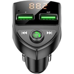 INF Adaptateur Bluetooth MP3 Charge Rapide pour Voiture - Bluetooth 5.0, Double USB DC/5V-3.1A, Lecture TF & USB