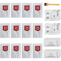 INF Lot de 12 sacs d'aspirateur compatibles avec Miele GN Series S Series S8/C1/C2/C3