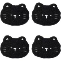 INF Lot de 4 attrape-peluches pour machine à laver, filtre récupérateur de peluches réutilisable pour le linge Forme de chat