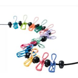 INF Corde à linge de voyage portable avec 12 pinces et 13 boucles fixes - Élastique et ajustable