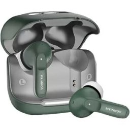 INF Écouteurs Bluetooth sans fil avec quatre micros ENC pour une clarté sonore Vert