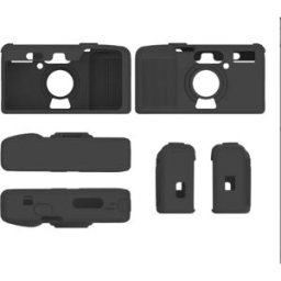 INF Étui de protection en silicone compatible avec Kodak Snapic A1 - Protection enveloppante souple, anti-poussière, découpes Le noir