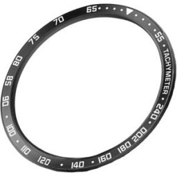 INF Bague de lunette en acier inoxydable compatible avec Samsung Galaxy Watch8 44mm - Protection élégante Blanc + Noir