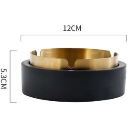 INF Cendrier Minimaliste Nordique en Ciment avec Insert en Acier Inoxydable L