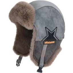 INF Chapka d'hiver thermique doublée polaire avec rabats d'oreilles - Coupe-vent et chaude Gris