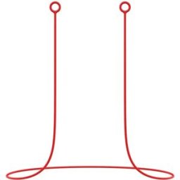 INF Cordon de sécurité en silicone pour écouteurs Rouge