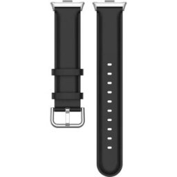 INF Bracelet de montre en cuir pour Xiaomi Smart Band 9 Pro Le noir