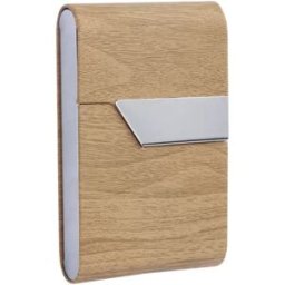 INF Étui à Cigarettes en Cuir PU avec Finition Bois - Contient 7 Cigarettes King Size Marron