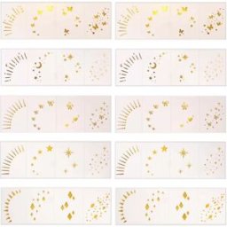 INF Autocollants de Tatouage Holographiques pour les Yeux : Décalcomanies Temporaires Étanche, Laser & Festival
