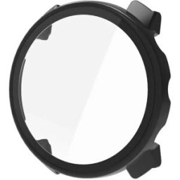 INF Boîtier de protection compatible avec Polar Vantage M3 - Coque PC avec protecteur d'écran en verre trempé Le noir
