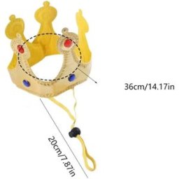INF Couronne pour animaux de compagnie jaune - Accessoire de fête d'Halloween pour grands chiens