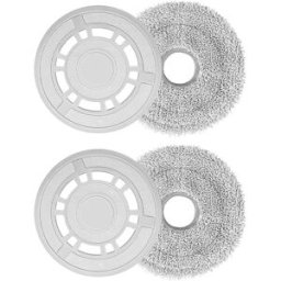 INF Ensemble de remplacement de lingettes et supports de vadrouille pour aspirateur robot compatible avec Xiaomi et Dreame