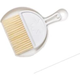 INF Mini pelle et brosse de nettoyage en PP avec poils nylon pour clavier, bureau et appareils électroniques Blanc