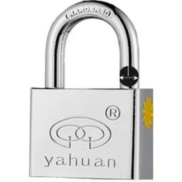 INF Cadenas en Fer de 60mm - Argenté, Lame Carrée, Ouverture Simple pour Sécurité Extérieure