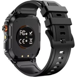 INF Montre Intelligente Multifonctionnelle avec Suivi de Santé et Appels Bluetooth, compatible avec APPLE Le noir