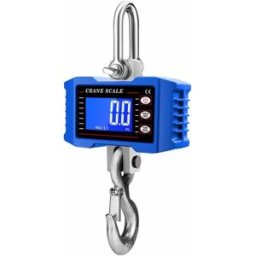 INF Balance de Grue Numérique 2000kg - Balance Suspendue Robuste avec Écran LCD, Alimentée par Batterie Bleu