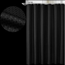 INF Rideau de douche de salle de bain imperméable M Le noir